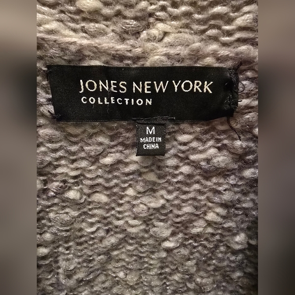 Jones New York Women's Textured Knit Cardigan Medium - Picture 2 of 4